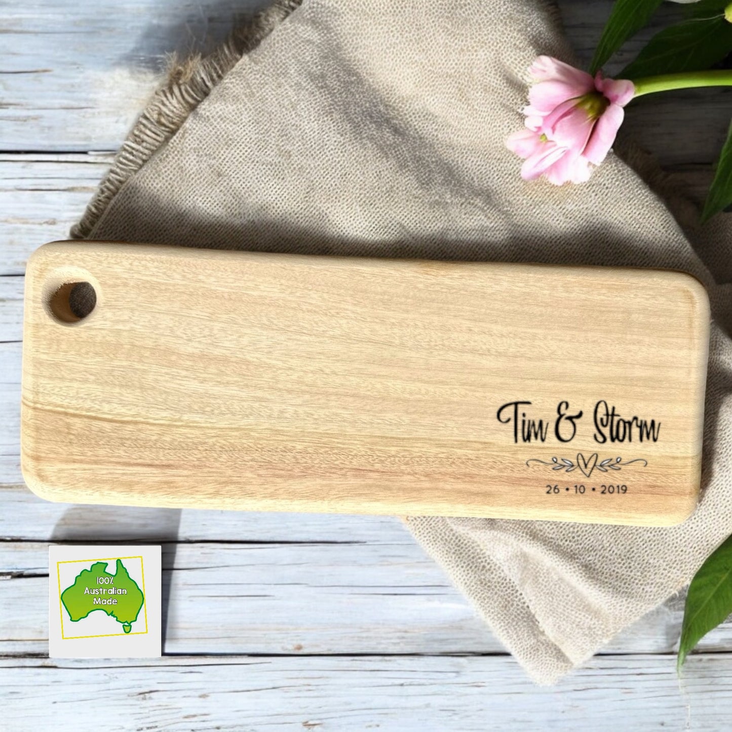 Personalised/ Engraved Camphor Laurel Medium Long Platter