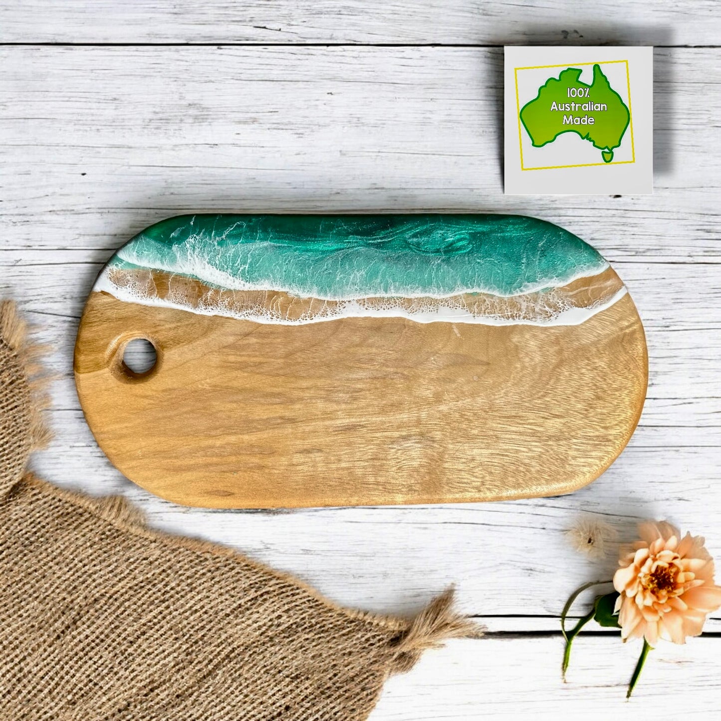 Personalised Green Resin Oblong Board