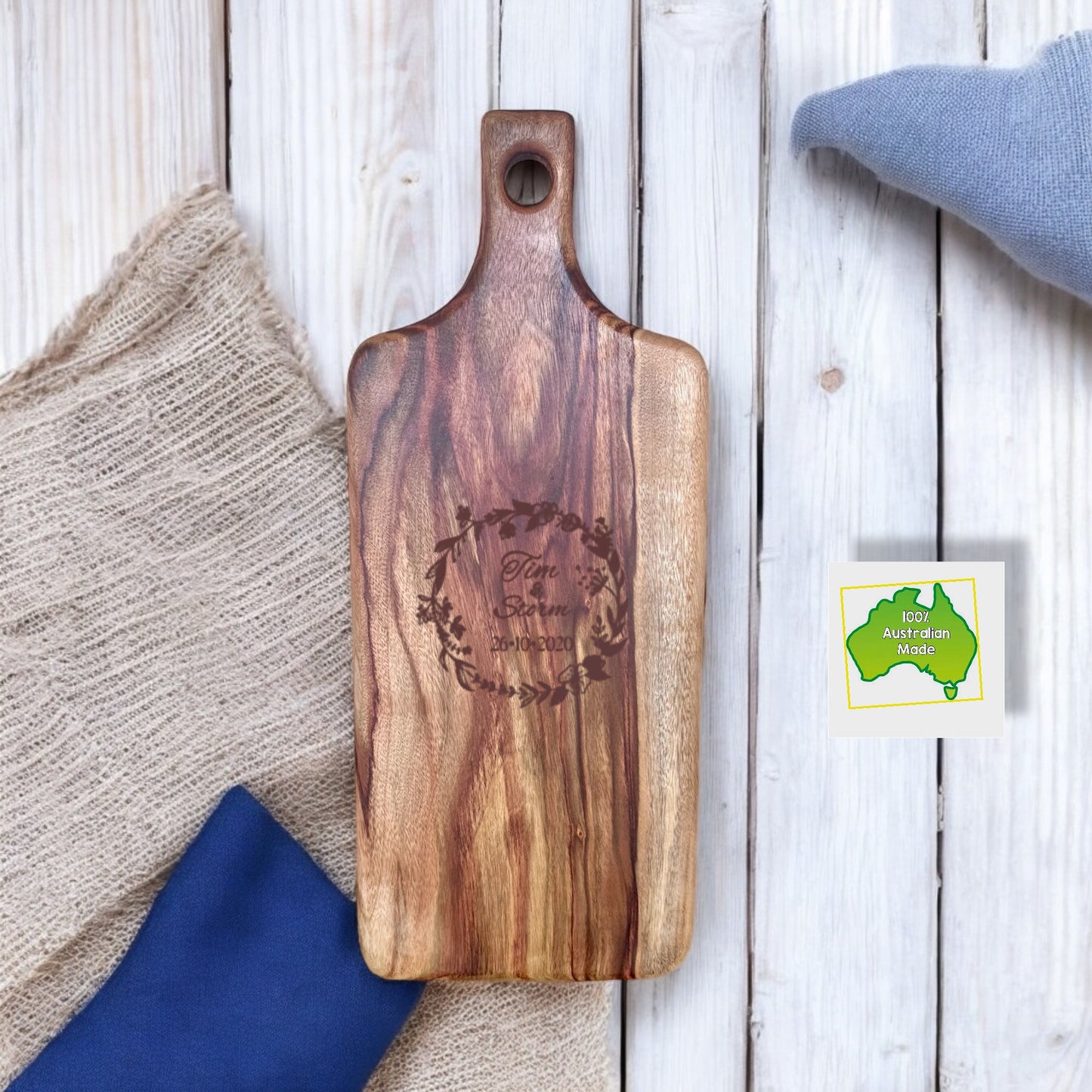 Large Personalised Camphor Laurel Paddle Board