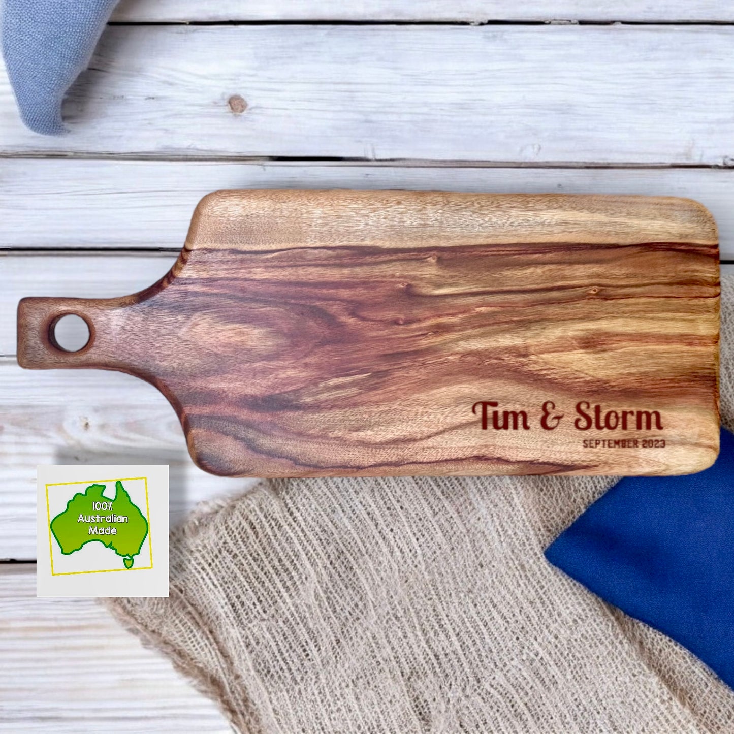 Large Personalised Camphor Laurel Paddle Board