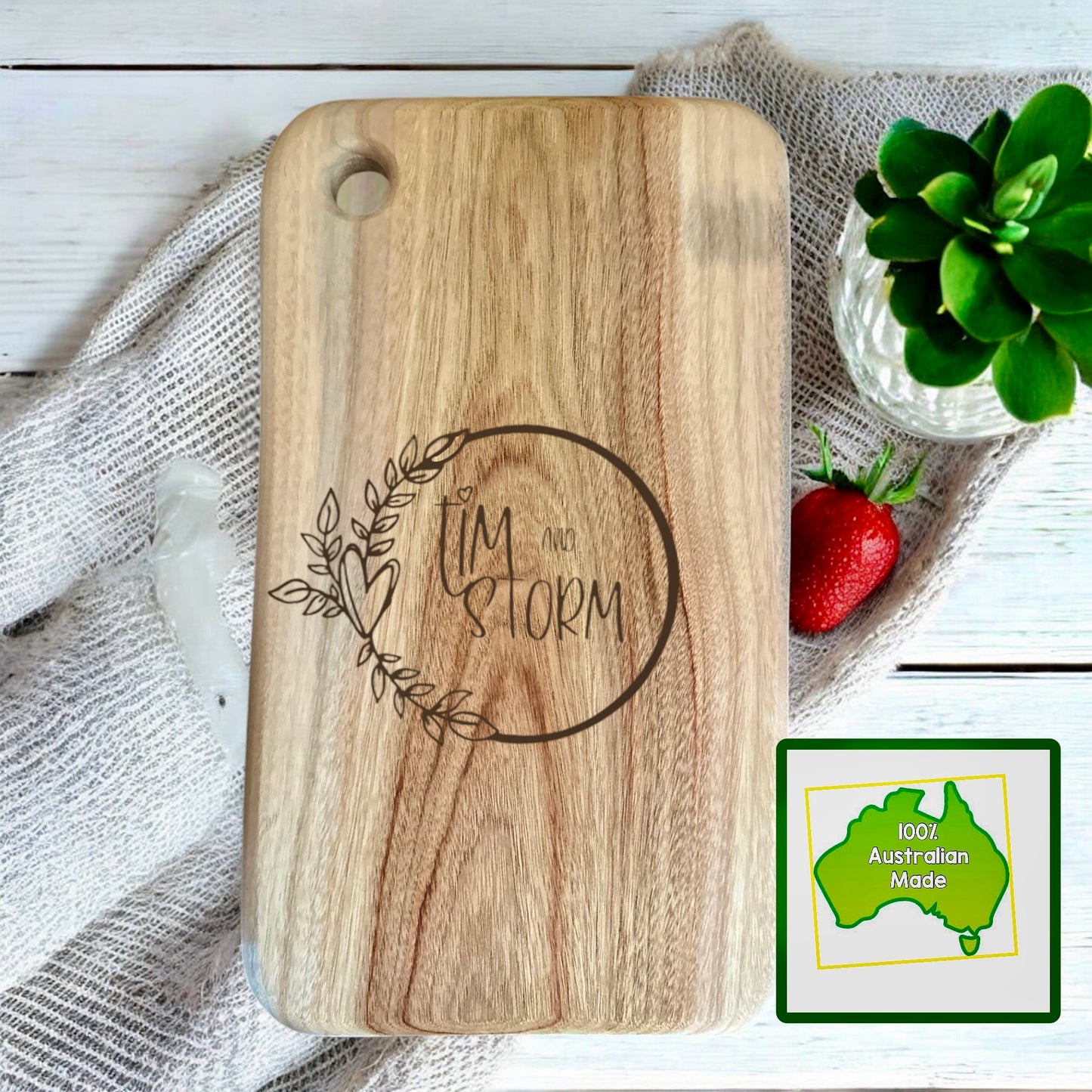 Personalised Camphor Laurel Medium Serving Board