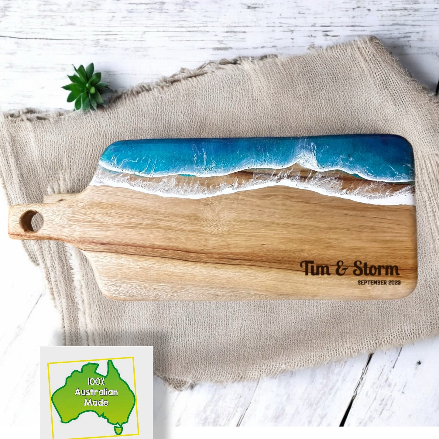 Large Personalised Blue Ocean Paddle Board