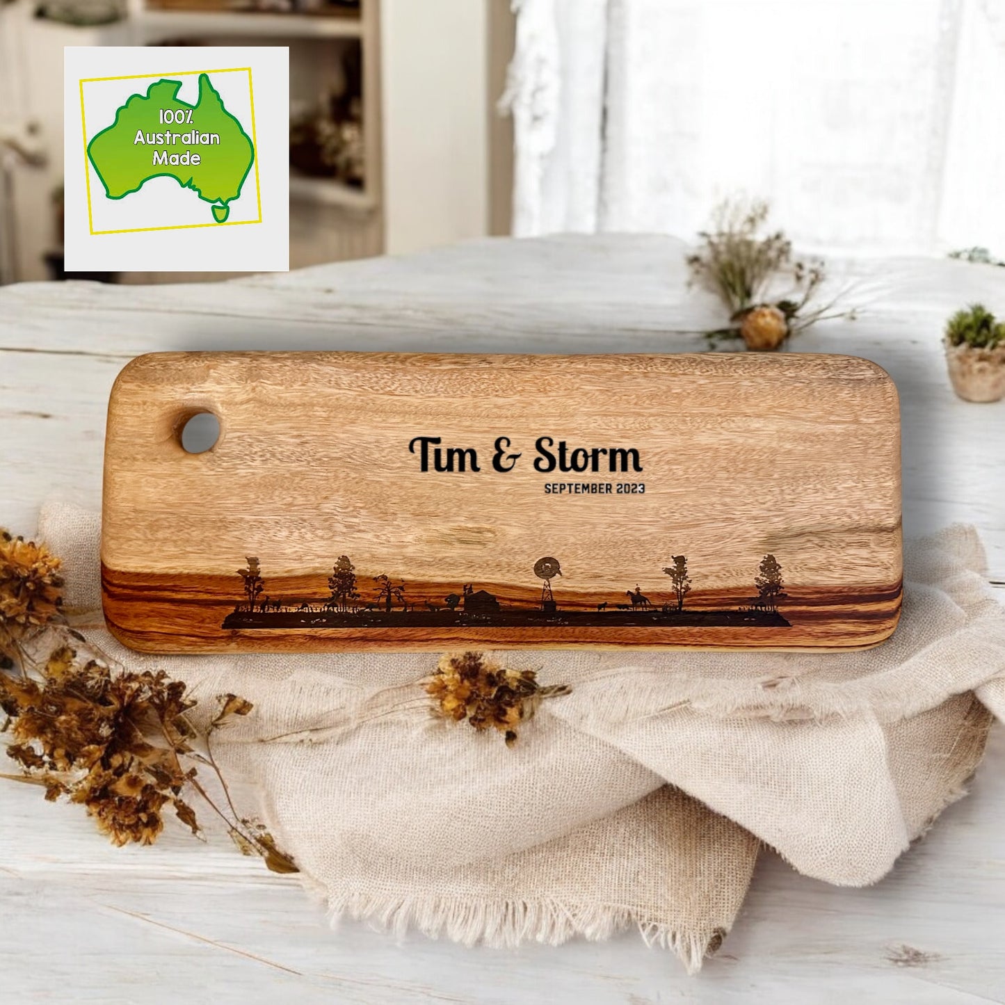 Aussie Outback Medium Long Platter Board