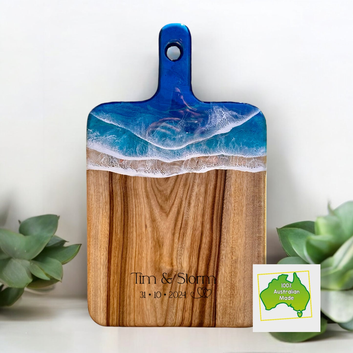 Blue Ocean Resin Cheese Board