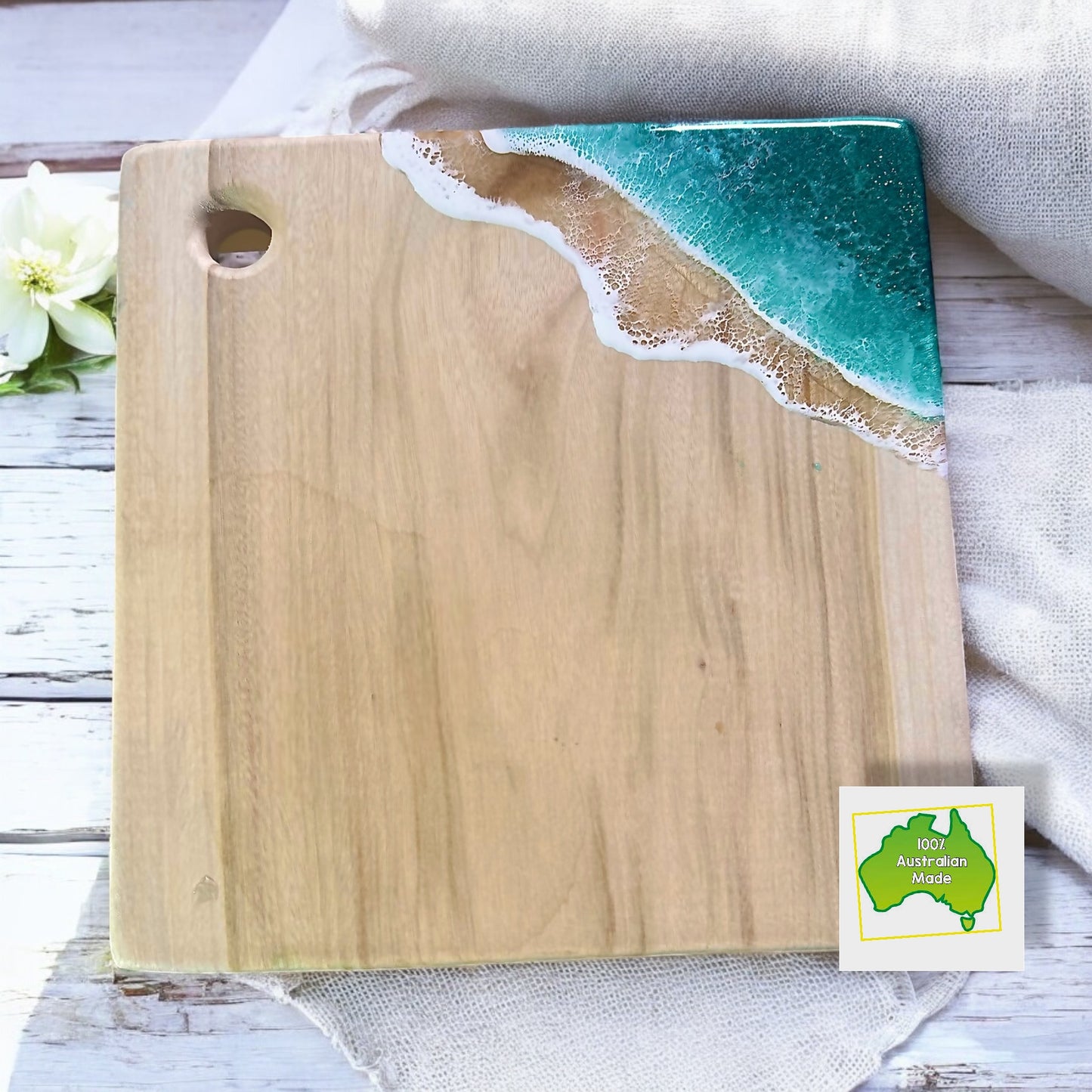 Green Resin personalised Large Square Board