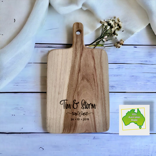 Custom Engraved Camphor Laurel Square Paddle