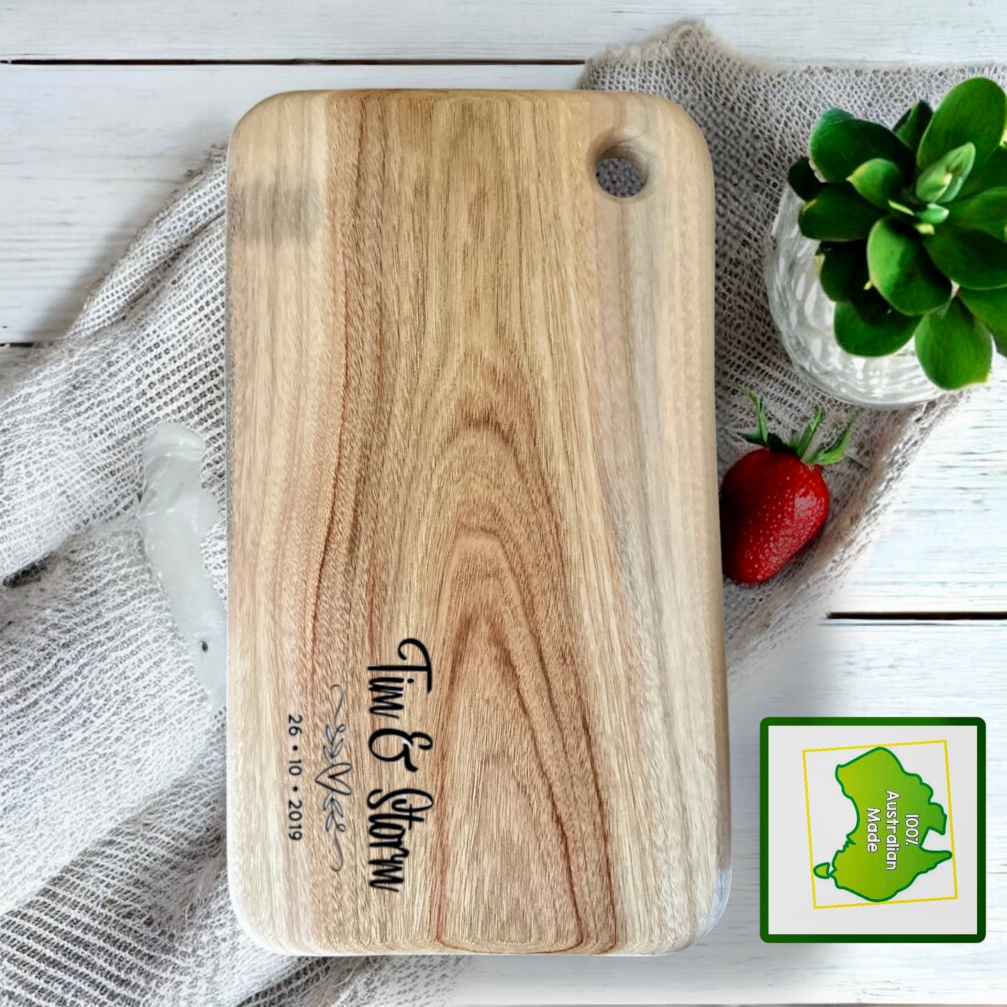 Personalised Camphor Laurel Medium Serving Board