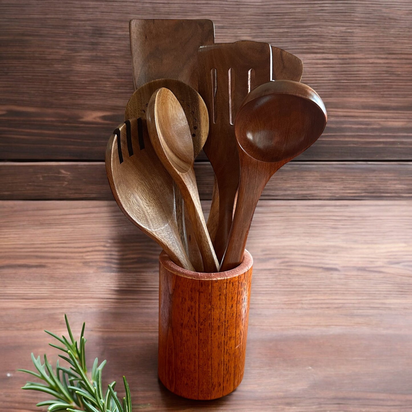 8 piece Wooden Utensils set